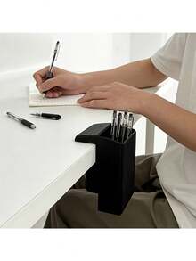 A Desk Pen Holder With Screw Switch Design, Space-Saving, Suitable For Thick Desktops, Perfect For Home And Office Organization - Multicolor - View 3