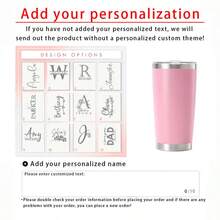 YUFZX 1pc Customized Burgundy Personalized Insulated Tumbler, Can Engrave Name - 12 Designs, 20oz Coffee Cup With Sliding Lid, Multiple Colors, Double Wall Vacuum Insulated - Gift For Mom, Women, Personalized Birthday, Christmas,Kitchen Essentials - Multicolor - View 11