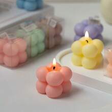 1pc Bubble Candle, Beautiful Baokisi Bubble Candle - Decorative 5.2oz Scented Aromatherapy Candle, Fragrant, Cute Nordic Pastry Style, Large Decorative Shaped Candle For Home Decor And Gifts, Magic Cube Candle - Small - View 6