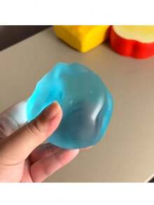 慢回弹蓝色椰子油手工减压球，薄荷蓝椰子油手工挤压球，纯手工DIY减压玩具，同款椰子油手工球，柔软球形玩具， - 彩色 - 查看 9