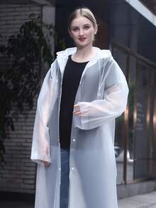 一件加厚透明成人雨衣，全身防水防风可重复使用雨披，适合户外旅行、通勤、工作、上学等场合，经久耐用且轻便。适合作为父亲节、母亲节礼物送给朋友、男女朋友、家人、老师等。也适合户外、花园、旅行、便携、海滩等场合。此外，也适合作为毕业季、毕业典礼、毕业礼物、祝贺毕业、毕业派对、户外用品、旅行便携、徒步旅行、露营、夏季必备、夏季便携等场合。雨衣/雨夹克/防水夹克/雨披/防水斗篷/雨衣/不透水/雨具/儿童雨衣/成人雨衣/户外 - 非一次性雨衣 - 查看 5