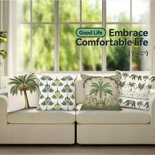4pcs Middle Eastern Style Leaf & Elephant Pattern Single-Sided Print Throw Pillow Covers, Decorative Pillow Covers Suitable For Living Room Sofa Bedroom, Pillow Inserts Not Included - Multicolor - View 8