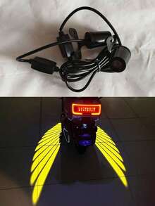 GLANBERT 2pcs Motorcycle LED Angel Wings Decor Projection Light, Welcome Lighting Ground Lamp, Waterproof High Brightness HD Projection Atmosphere Light - Angel Wings - View 16