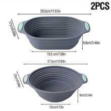 1 khuôn bánh silicon gấp gọn hai tai, dụng cụ làm bánh dùng để ủ bột - Xem 10