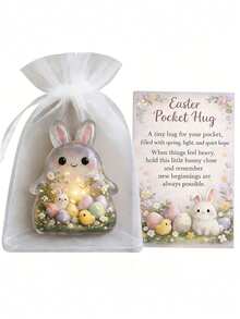 Easter Pocket Hug Transparent Rabbit Card, Holiday Small Gift - View 3