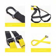 1pc Suspension Training Strap Home Gym P3 Suspension Trainer Resistance Band Workout Set - Yellow - View 5