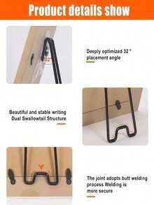1/2 Pcs Sturdy Metal Photo Stand With Clips, Modern Picture Display For Home, Office & Events, Stylish Durable Design - Multicolor - View 6