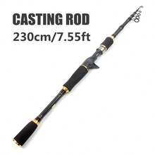 SEACHASER 1.8m-2.7m Carbon Fiber Telescopic Fishing Rod, Medium Power, Suitable For Sea Fishing And Boat Fishing - Black - View 10