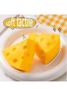 New Cute Cheese Squeeze Toy, Novelty Cheese Squeezing, Suitable As Christmas, Party Small Gift - Multicolor - View 2