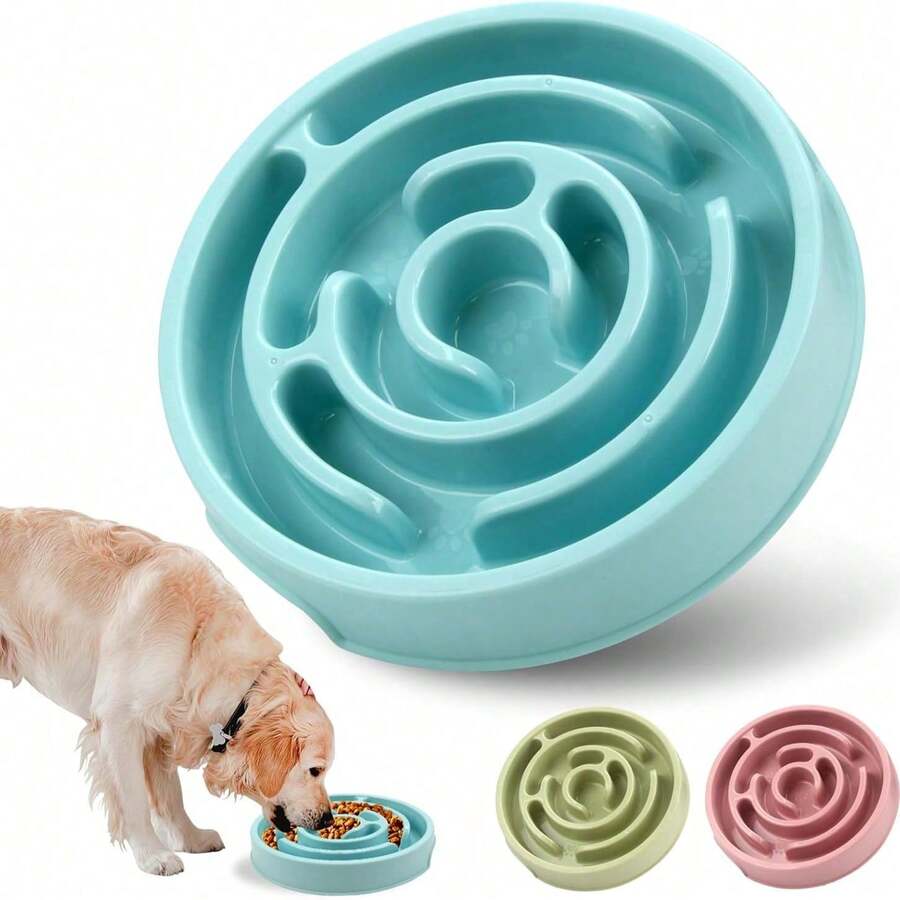 Slow Feeder Dog Bowls Puzzle Dog Bowl With Anti-Slip Slow Feeder & Non-Slip Design, Boredom And Anxiety Reducer Suitable For All Breed Dogs And Cat - 200ml - 查看 1