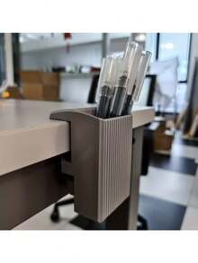 A Desk Pen Holder With Screw Switch Design, Space-Saving, Suitable For Thick Desktops, Perfect For Home And Office Organization - Multicolor - View 11
