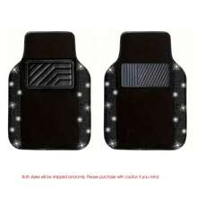 4 件装 2D 印花汽车脚垫 - 亮面通用型，适用于轿车/SUV，吸水性强，防滑涤纶材质，可机洗，完美的汽车礼品 - 2D-鑽石款 - 查看 11