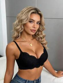 3pcs Woman Bra Lifts Bust, Bralette, Breathable Bra, Unlined Lace Sexy Plus Size Underwire Bra For Large Breasts, Summer Sports Bras, Underwear For Women - Nhiều màu - Xem 10