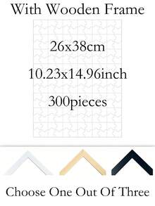 1pc Customized Wooden Puzzle, Personalized Wooden Puzzle For Room Decor/Decoration, With Wooden Frame Or Puzzle Only, Suitable For Father's Day/Birthday/Wedding, Customizable Large Size Wooden Puzzle For Birthday Decoration/Home Decor - Multicolor - View 19