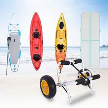 Yellow Kayak Canoe Boat Carrier Dolly Trailer, Portable Transport Cart With Wheels For Outdoor Water Sports, Heavy Duty Trolley For Kayak & Canoe Transportation, Sturdy Easy Moving Boat Cart For Beach Lake & Outdoor Use - Yellow - View 7