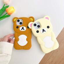1 Latest 3D Cute Bear Phone Case, Soft And Skin-Friendly, Suitable As A Gift For Men And Women During Holidays, High-Quality, Fully Protective And Anti-Drop, Compatible With Apple 11/12/13/14/15/16.Holiday AccessoriesFashion Phone Cases.Anti-Scratch For Men/Women Accsesories.Precise Cutouts Novelty Cases.17 Case.17 Pro Case.Anti-Fall Shock-Proof Durable - màu trắng nhạt - Xem 1