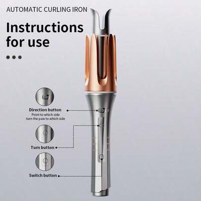 It-Curl One-Touch Instant Curler Automatic Curling Iron,Auto Hair Curler,25mm 32mm Automatic Hair Curler With 3 Temperatures,Fast Heating & 2-Way Rotation,Automatic Shut-Off,Anti-Scald & Rotating Curling Wand,Touch Instant Curler For Hair Styling Graduation Birthday Holiday Summer Fall Autumn