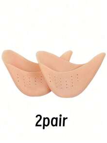 QKC 2pcs Silicone High Heel Toe Protectors, Soft Cushion Pads Adjustable Size, Prevent Blisters And Corns (Suitable For Big Toe Or Small Toe) - Apricot - View 7