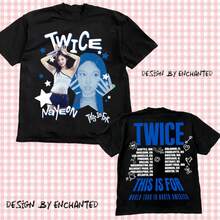 Twice Nayeon This Is For Shirt, Twice This Is For World Tour Part 2 Tshirt, Four Twice Shirt, Twice This Is For Tour In US, Twice Kpop Shirt - 黑色 - 查看 6