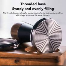 51 mm / 2,01 tum fjäderbelastad kaffestamper i rostfritt stål med valnötshandtag - Precisionskaffepressverktyg för perfekt espressoutvinning - Slitstark kaffepulverpresshammare, kaffeservice Kaffetillbehör - 51 mm / 2,01 tum - Visa 11
