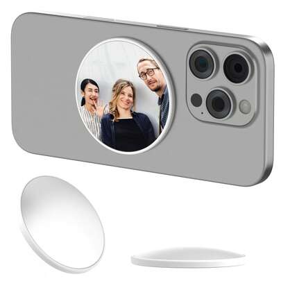2.2inch Magnetic Selfie Mirror, Suitable For Rear Cameras, Ultra-Thin Convex Mirror For Mobile Phones, Compatible With IPhone 17/16/15/14/13 Pro Max Plus And Other Models, Adapts To Various Phone Cases And All Mobile Phones, Assisting With Wide-Angle Selfies, Video Blogging, And Live Streaming
