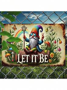 1pc "Make It Happen" Dwarf Vintage Wall Decor Sign, Vintage Metal Wall Art Suitable For Outdoor, Patio, Yard, Porch, Garage, Home, Cafe, Bar, Club, Farm, Garden - Metal Wall Decor Plaque, Perfect For Holiday Gifts - Multicolor - View 5