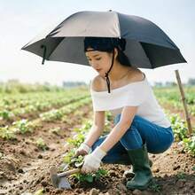 Ultra-Large Head-Mounted Sunshade, Head-Mounted Umbrella Hat, Sun Protection And Shade Fishing Umbrella, UV Protection Tea-Picking Hat With Large Brim For Summer. - Multicolor - View 8
