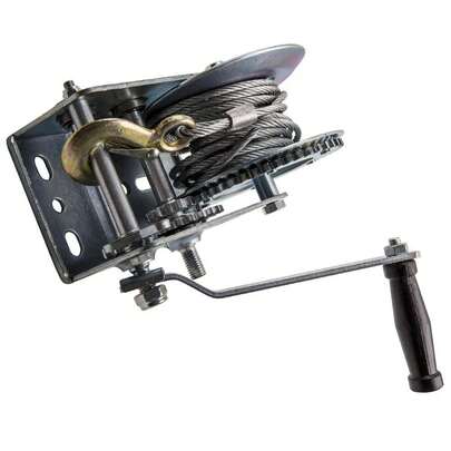 Hand Winch Heavy Duty Hand Crank 3500 Lbs 33 Ft Steel Cable For Boat/ATV
