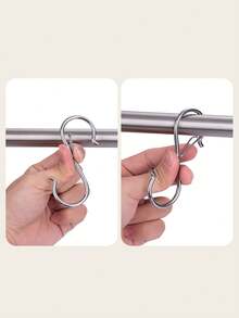 4个3.5英寸S形挂钩，带Ty扣，适用于重型墙面安装；多功能、耐用的金属挂钩，设计用于整理锅碗瓢盆、衣物、包袋等；非常适合厨房、浴室、花园、洗衣区；高承重、节省空间的储物解决方案，适用于衣柜、橱柜、工具棚和入口处；加固的抓握力和隐藏式扣环，确保物品日常安全。 - 彩色 - 查看 4