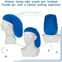4 Pieces Unisex Dreadlock Cap Long Hair Dreads Head Wrap Sleeping Cap Hair Accessories Sleep Bonnet For Men Women - 紅色,藍色,深灰色,黑色 - 查看 4