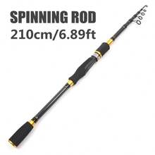 SEACHASER 1.8m-2.7m Carbon Fiber Telescopic Fishing Rod, Medium Power, Suitable For Sea Fishing And Boat Fishing - Black - View 13