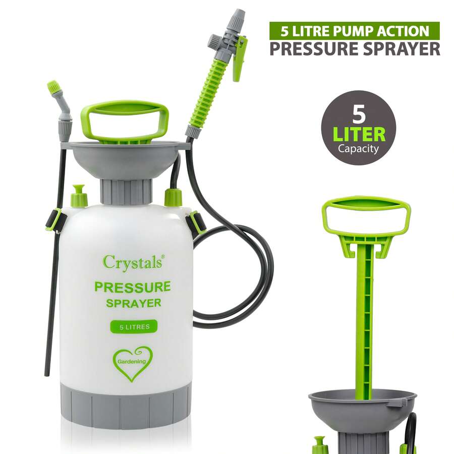 Crystals 5 L Garden Hand Pump Pressure Sprayer With Adjustable Nozzle – Portable & Plant Spray Bottle - Sprayer - View 1