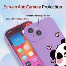Liquid Silicone Case For Samsung Galaxy A17 5G/4G, Ultra-Thin, Elegant, Floral And Cute Cartoon Pattern, Mobile Phone Case, Soft TPU Bumper Shockproof, 41812731 - 紫色 - 查看 2