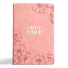 KJV Holy Bible, Giant Print With Cross-References, Soft Pink LeatherTouch With Floral Cover Design, Thumb Index, Ribbon Red Letter, Full-Color Maps - Default - View 12