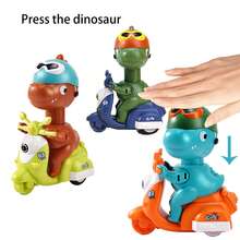 Cute Cartoon Dinosaur Motorcycle Toy, Suitable For Children 3+ Years Old, Available In 3 Colors, Fun And Adorable Design - Multicolor - View 3