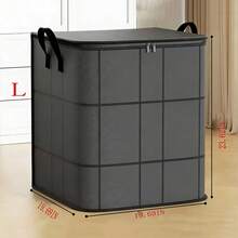 1pc Black Heavy Duty Large Capacity Storage Bag - Tear-Resistant Waterproof Fabric - Reinforced Stitching Dust & Moisture Proof - Foldable & Stackable Storage - Suitable For Travel, Moving, Bedroom Items - Essential Home Organization Accessory - Multicolor - View 12