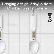 1 pieza Cuchara medidora electrónica, báscula de cocina compacta para el hogar, pantalla LED portátil, capacidad y precisión de 0.1g-500g, adecuada para medir comida para mascotas, té, leche y leche en polvo, calibración de tara/cero con un solo toque, cabeza de cuchara y gancho desmontables, bloqueo automático, conversión de múltiples unidades (G/Oz/Lb), accesorio de cocina, adecuado para cocinar, hornear y control de porciones (Batería CR2032 no incluida) - Multicolor - Ver 9