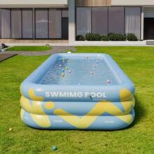 Large Inflatable Swimming Pool, Thick Home Outdoor Pool, Family Slide Water Pool, Suitable For Family Gatherings And Outdoor Patios - PVC Material Swimming Pool - C - View 6