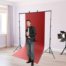 Adjustable Photography Backdrop Stand 2.8m*3m Foldable Background Support System With Clips Carry Bag For Wedding Portrait Product Photo Studio Shooting - Black - View 5