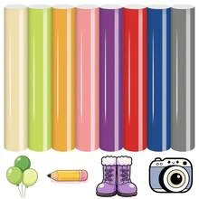 8pcs/Pack 12x10 Inch Multi-Color Heat Transfer Vinyl Sheets, Suitable For DIY T-Shirts, Hats, Bags And Crafts - C - View 6