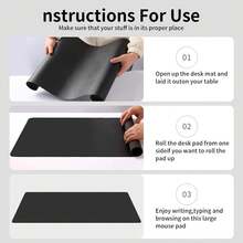 1pc Leather Desk Pad Cover, Office Desk Mat, Large Mouse Pad, Anti-Slip PU Leather Desk Blotter, Laptop Desk Pad, Coaster, Desk Mat, Waterproof Desk Writing Pad For Office And Home, Eye-Protection, Large Size Office Desk Accessories Desk Accessories Office Supplies Office Decor Office Desk Desk Office Accessories Mousepad Study Table Mouse Pad For Desk Desk Decor - A - View 8