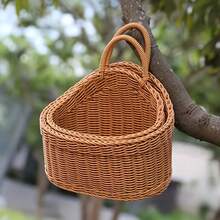 Nordic Portable Decorative Woven Basket, Kitchen Hanging Storage Cabinet, Storage Display, Handheld Basket Decor, Hotel Kitchen Supplies, For Storing Spoons, Chopsticks, Fresh Flowers And Miscellaneous Items, Portable Wall-Mounted Storage Basket, For Home Decor, Storage Basket, Ideal Home Organizer, Space-Saving Home Storage - Multicolor - View 7
