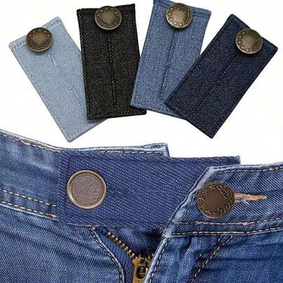 1/2/4pcs Pants Extender Clips, Denim Waist Extender, Elastic Waist Adjustable Buckle, Sewing Accessories