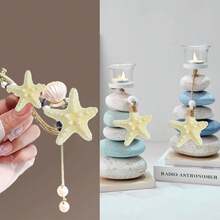 20pcs Natural Starfish Shells Five Finger Real Starfish Bulk Christmas Fish Tank Ornaments For DIY Crafts Nautical Beach Theme Party Home Wedding Decorations, 2 Sizes - Suit - View 5