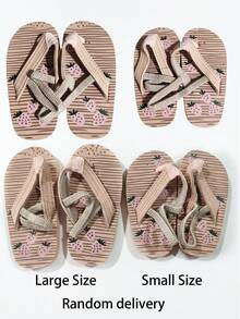 1 đôi dép lê đế bằng in hình dâu tây màu hồng dễ thương, thoải mái, nhẹ nhàng dành cho bé gái, thích hợp cho mùa hè, đi biển, ở nhà, phòng tắm, vui chơi ngoài trời và các bữa tiệc trẻ em (mẫu ngẫu nhiên) - Màu Hồng baby - Xem 8