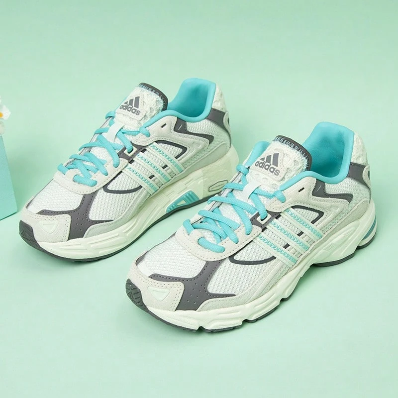 Adidas Originals女鞋RESPONSE CL透氣運動休閒鞋老爹鞋IG6041 - 米灰 - 查看 1