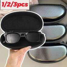 Portable Leather Fashion Glasses Case With Soft Interior, Slim Lightweight Travel Eyewear Protector Bag, Durable Eyeglasses Storage Organizer For Oversized Fashion Glasses, Fashion Luxury Gift Box For Daily And Travel Use - Multicolor - View 1