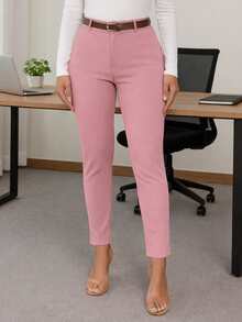 Women Pants - 藕粉色 - 查看 3