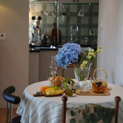 1pc Japanese Blue Striped Classic Art Fabric, Suitable For Valentine's Day, Wedding And Home Decor