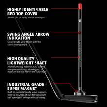 Golf Magnetic Alignment Rods,Golf Club Alignment Sticks,Magnetic Swing Training Aid Accessories Visualize Calibrate ,Hit The Target With The Correct Golf Swing,Golf Present - 黑色 - 查看 5